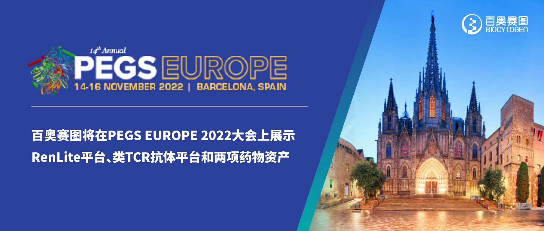 百奥赛图将在PEGS EUROPE 2022大会上展示RenLite平台、类TCR抗体平台和两项药物资产